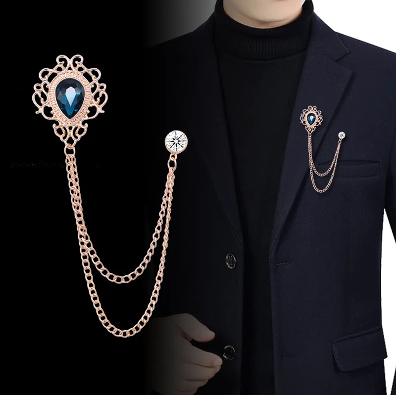 Mens Fashion Vintage - 뉴 빈티지 태슬 체인 라인스톤 크리스탈