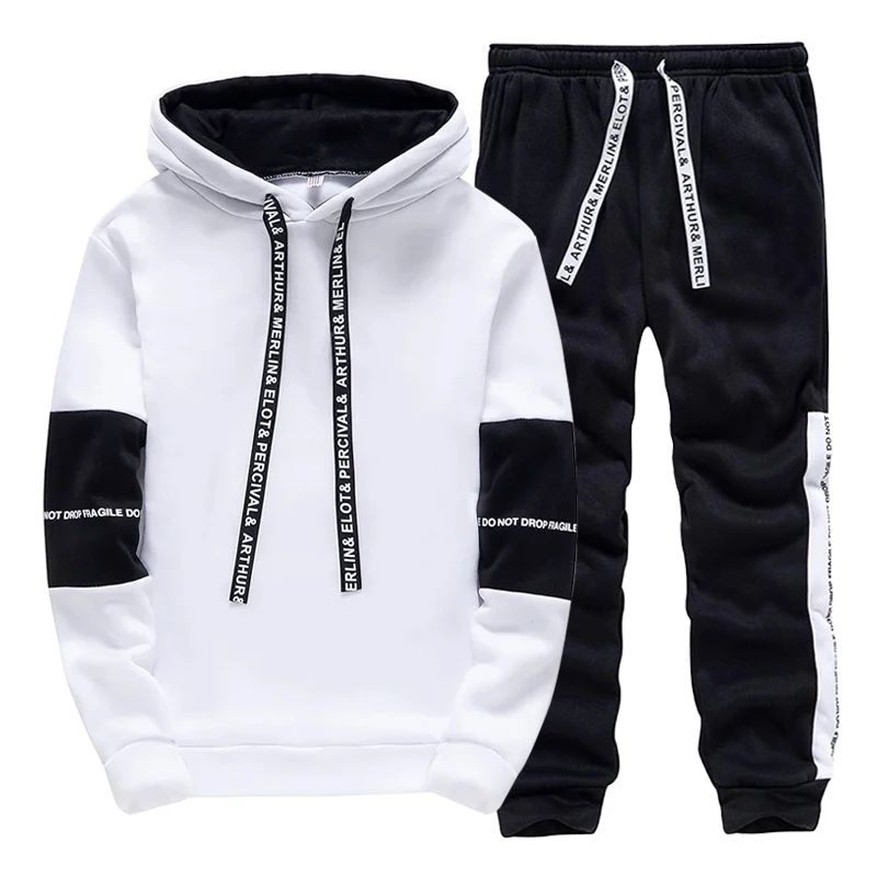 Men'S Fashion Usa - 남성용 트랙수트 캐주얼 후드 스웨트셔츠 야외