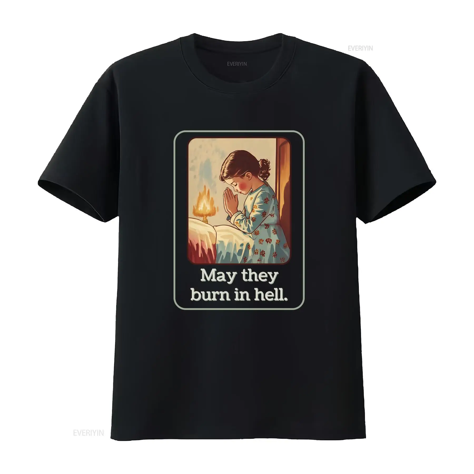 1950S Fashion Men'S - 그들이 지옥에 타오르기를 바랍니다 티셔츠 재미있는