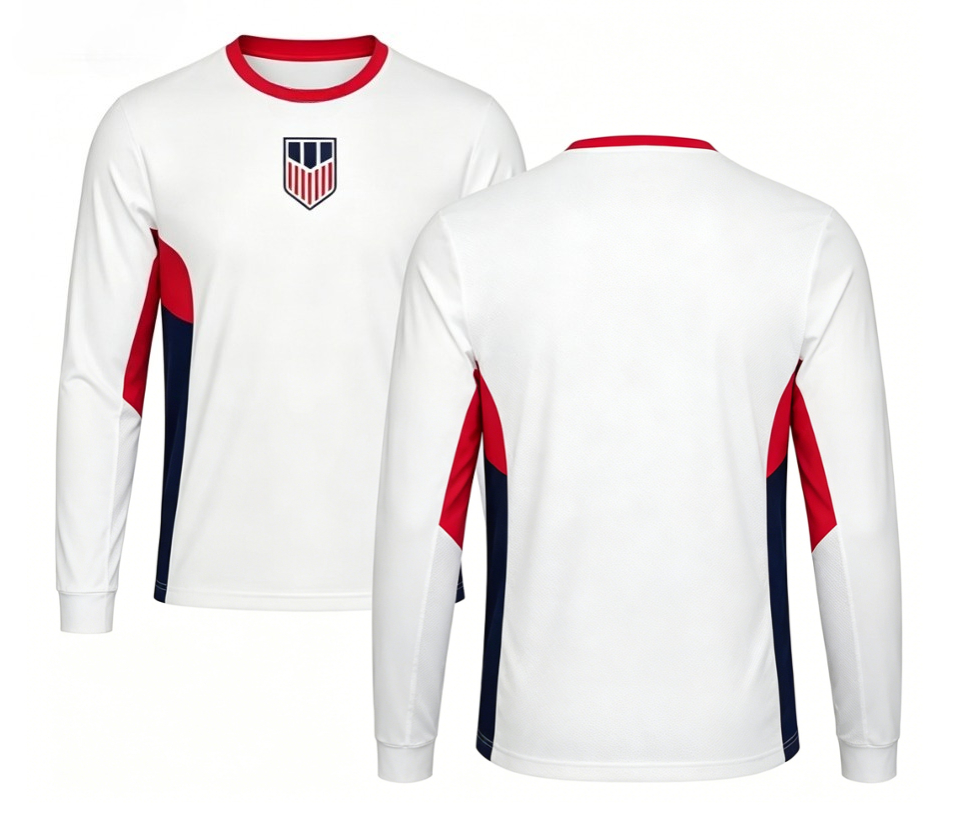Men'S Fashion Usa - 2026 미국산 라운드넥 풋볼 긴팔 통기성