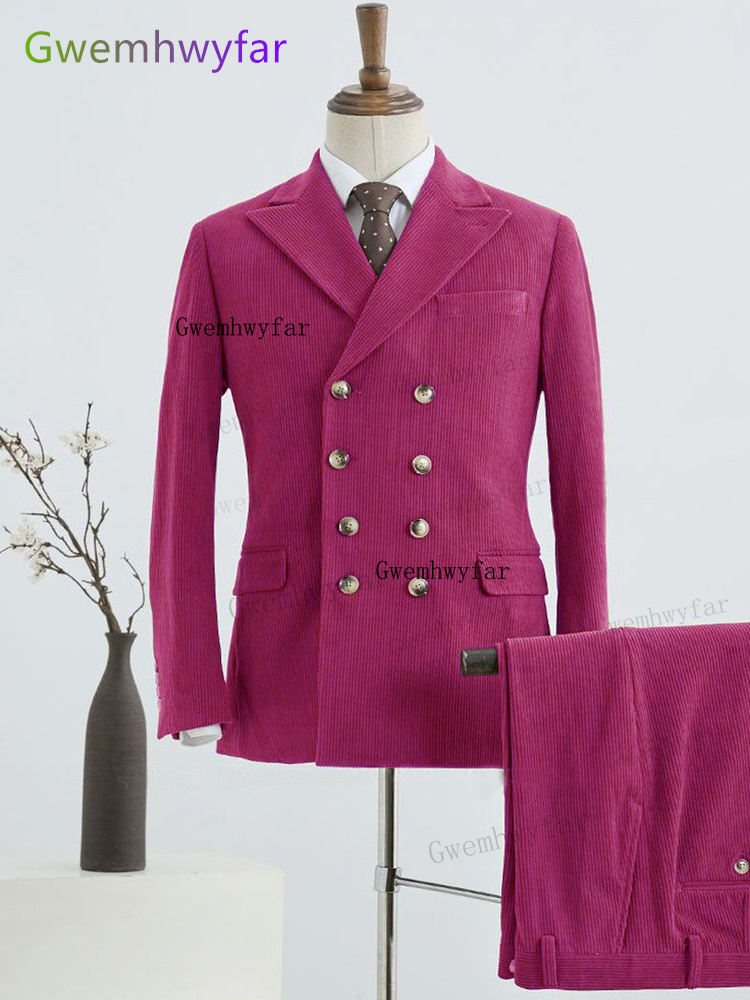 Corduroy Jacket Men - Gwenhwyfar 겨울 장미 코듀로이 남성 착용