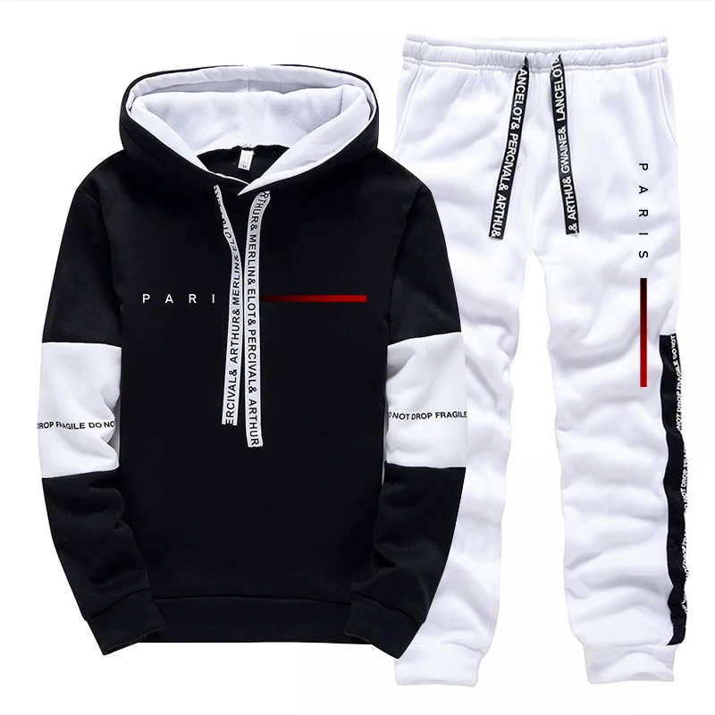 Jogger Sweatpants Men - 파리 패션 후디 스트리트웨어 남성 세트