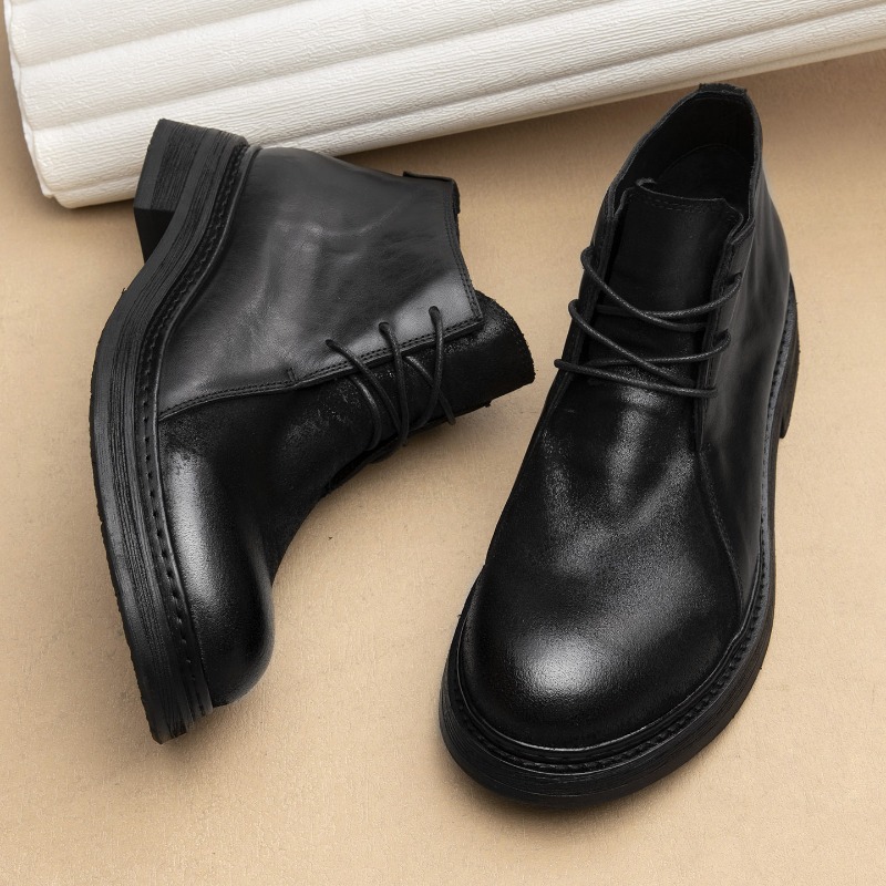 Mens Fashion Vintage - 빈티지 남성용 천연 가죽 부츠 럭셔리