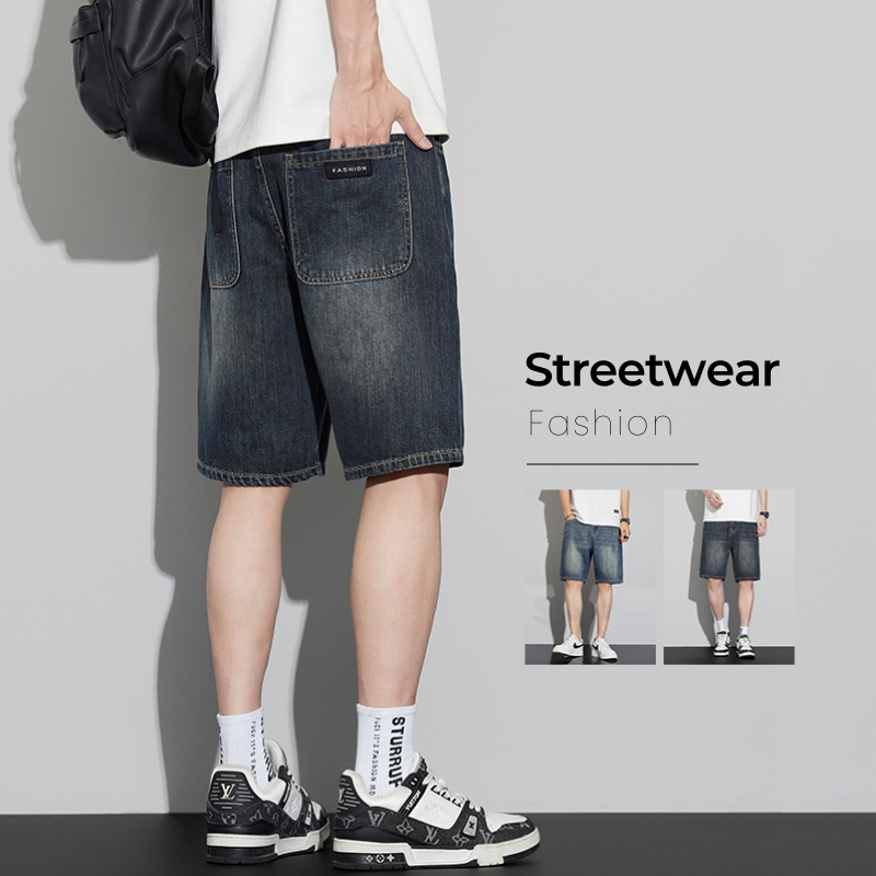 Men'S Fashion Jeans - 남성 빈티지 데님 반바지 여름 얇은