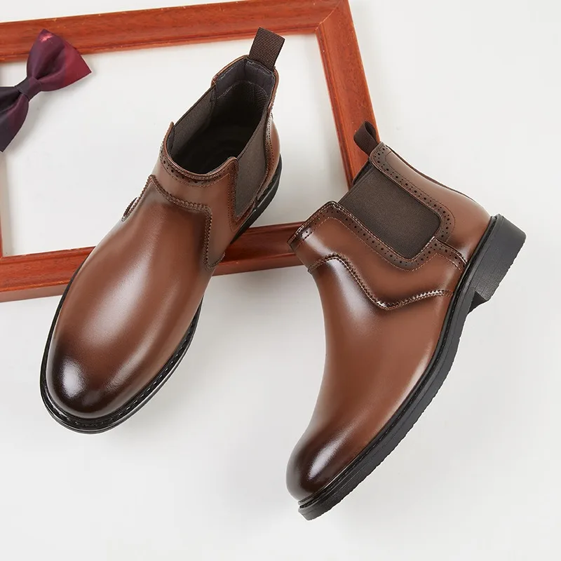 Mens Fashion Vintage - 빈티지 남성 가죽 옥스포드 부츠 럭셔리