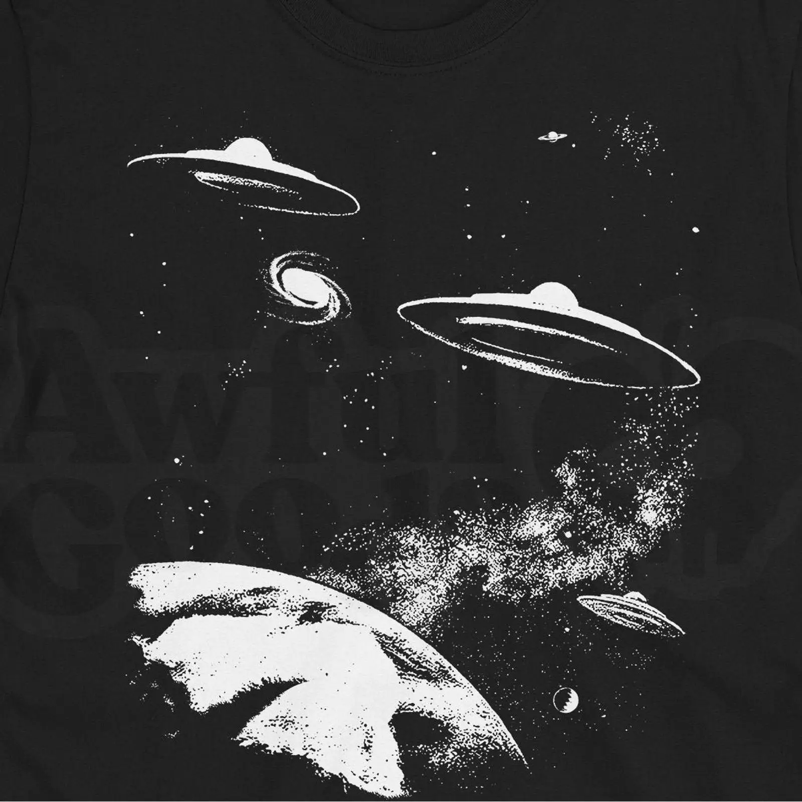 1950S Fashion Men'S - 레트로 UFO 티셔츠 1950년대 SF 외계인