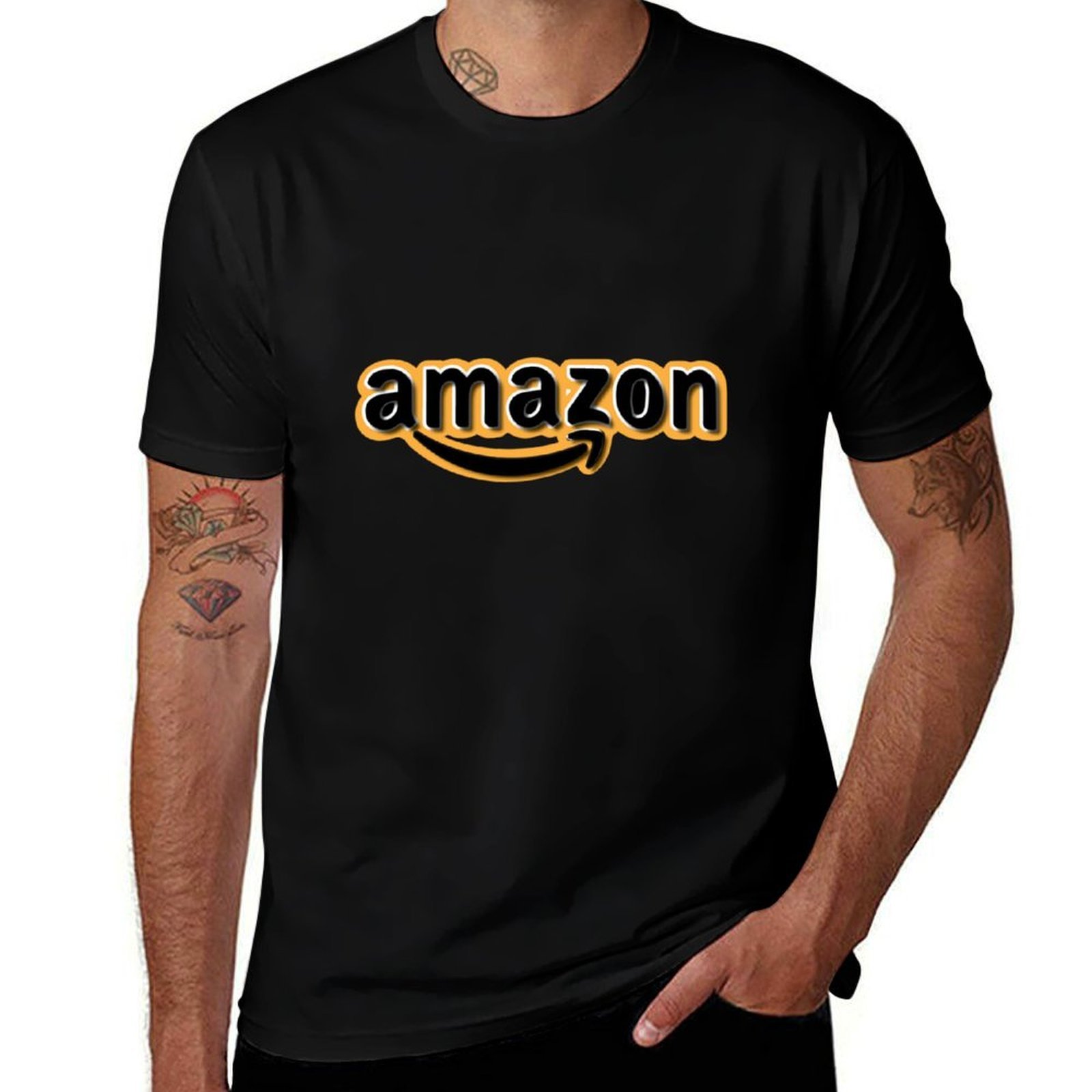 Amazon Men'S Fashion - 아마존 로고 디자인 티셔츠 패션 캐주얼