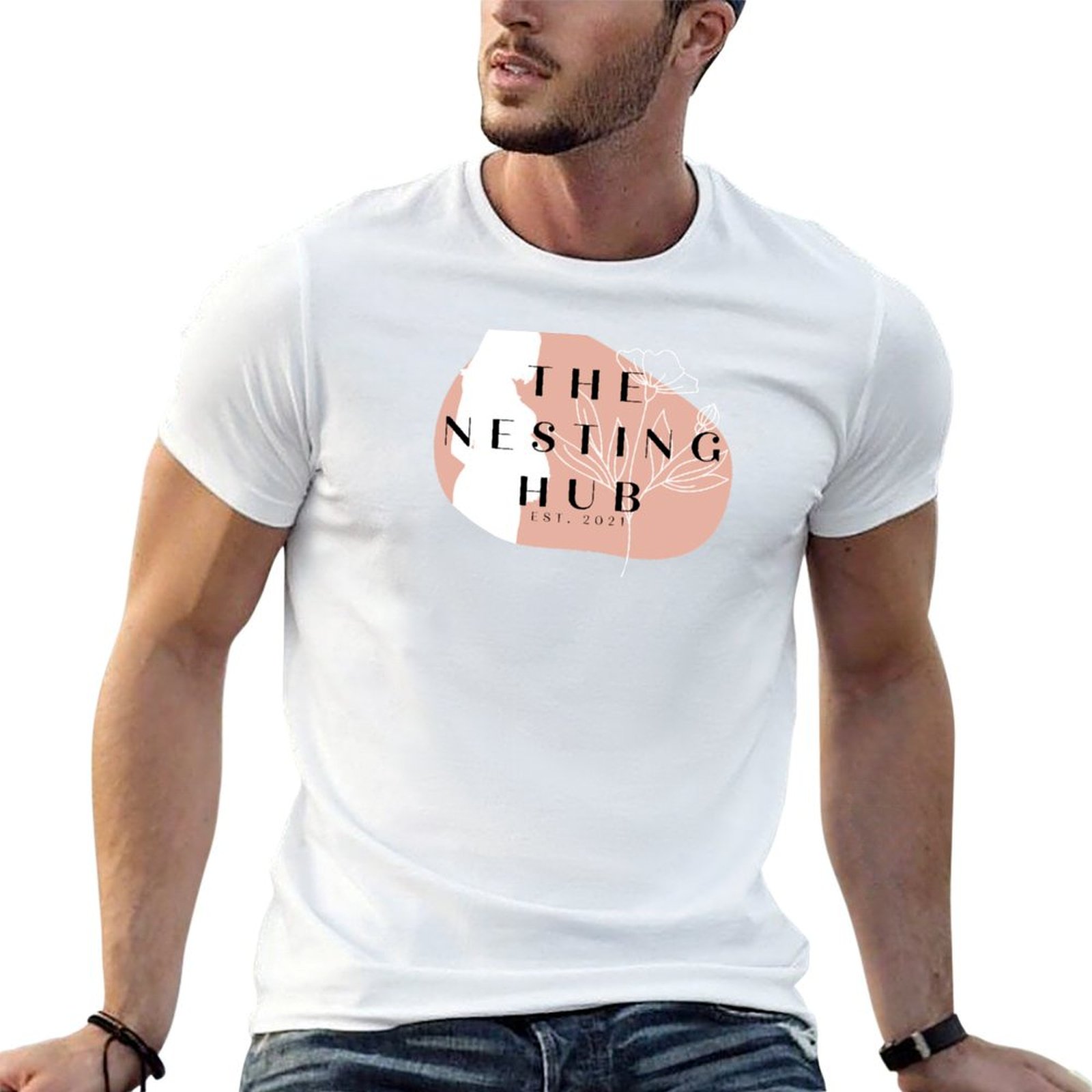 Men'S Fashion Hub - The Nesting Hub 티셔츠 스트리트 패션