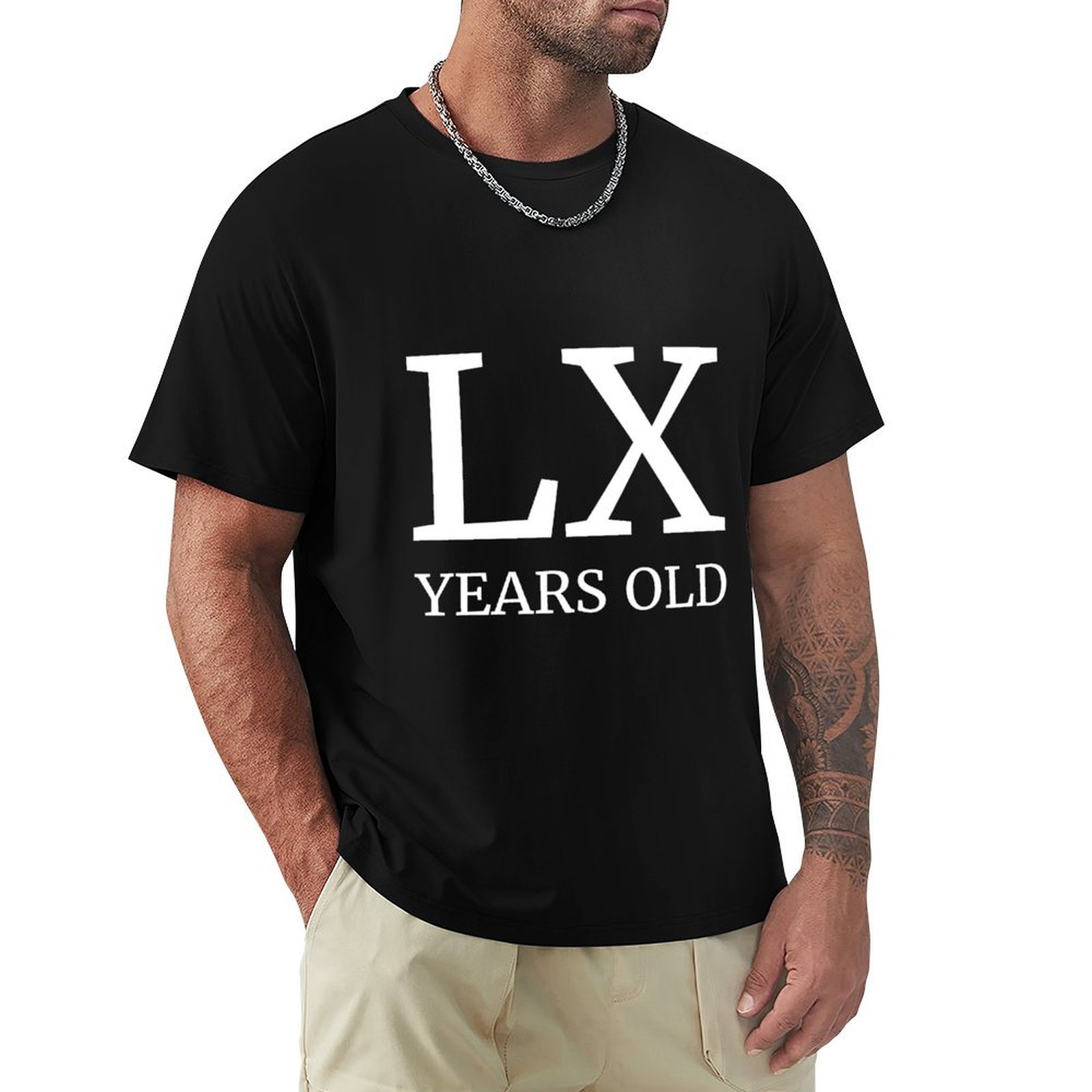 Men'S Fashion For 60 Year Old - LX Years Old Latin 60주년 생일