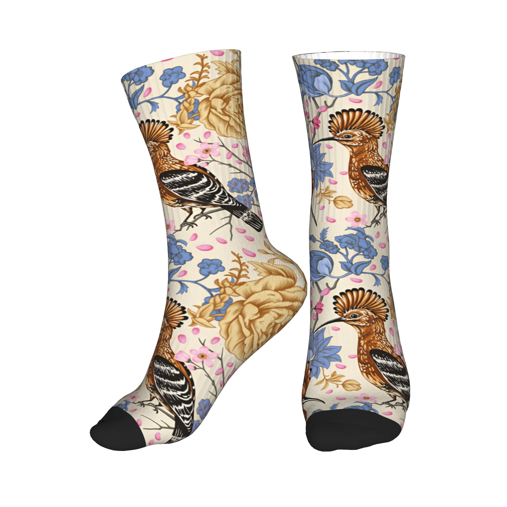Mens Fashion Vintage - Hoopoe Bird Blue Peony 빈티지 꽃무늬