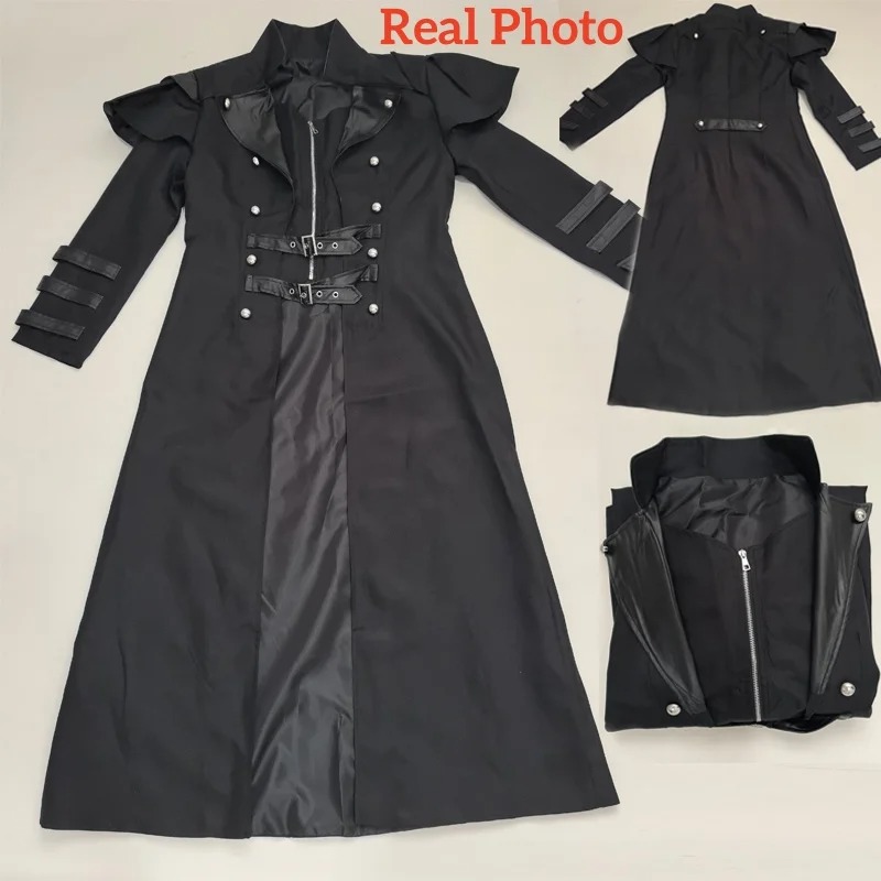 남성용 고딕 스팀펑크 코트 – 롱 펑크 트렌치, 더블  - Trench Coat Men 리뷰 및 가격