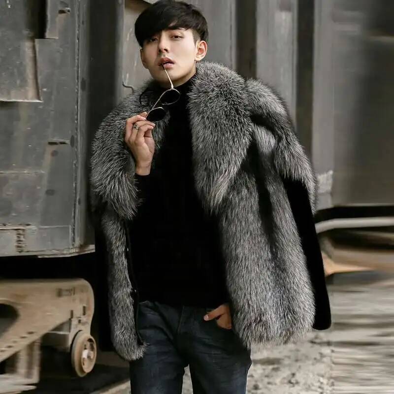가을 남성용 인조 모피 코트 패션 두꺼운 따뜻한 지퍼  - Men'S Fashion X 리뷰 및 가격