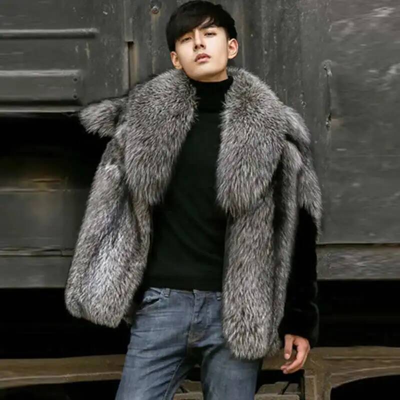 가을 남성용 인조 모피 코트 패션 두꺼운 따뜻한 지퍼  - Men'S Fashion X 리뷰 및 가격