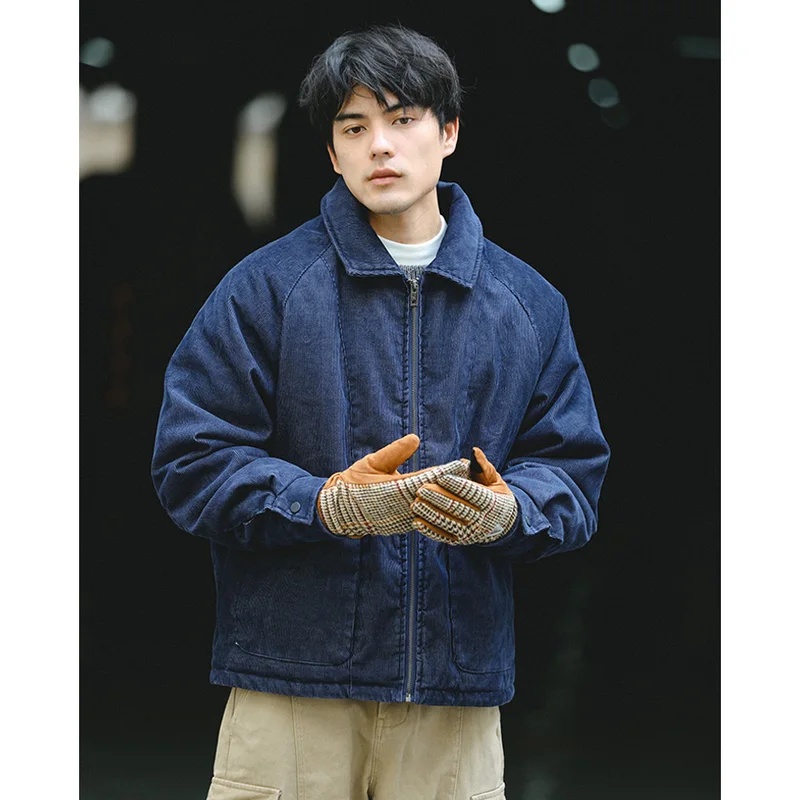 남성 일본 스트리트웨어 레트로 코듀로이 두꺼운 패딩 코 - Corduroy Jacket Men 리뷰 및 가격