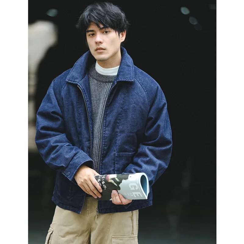 남성 일본 스트리트웨어 레트로 코듀로이 두꺼운 패딩 코 - Corduroy Jacket Men 리뷰 및 가격