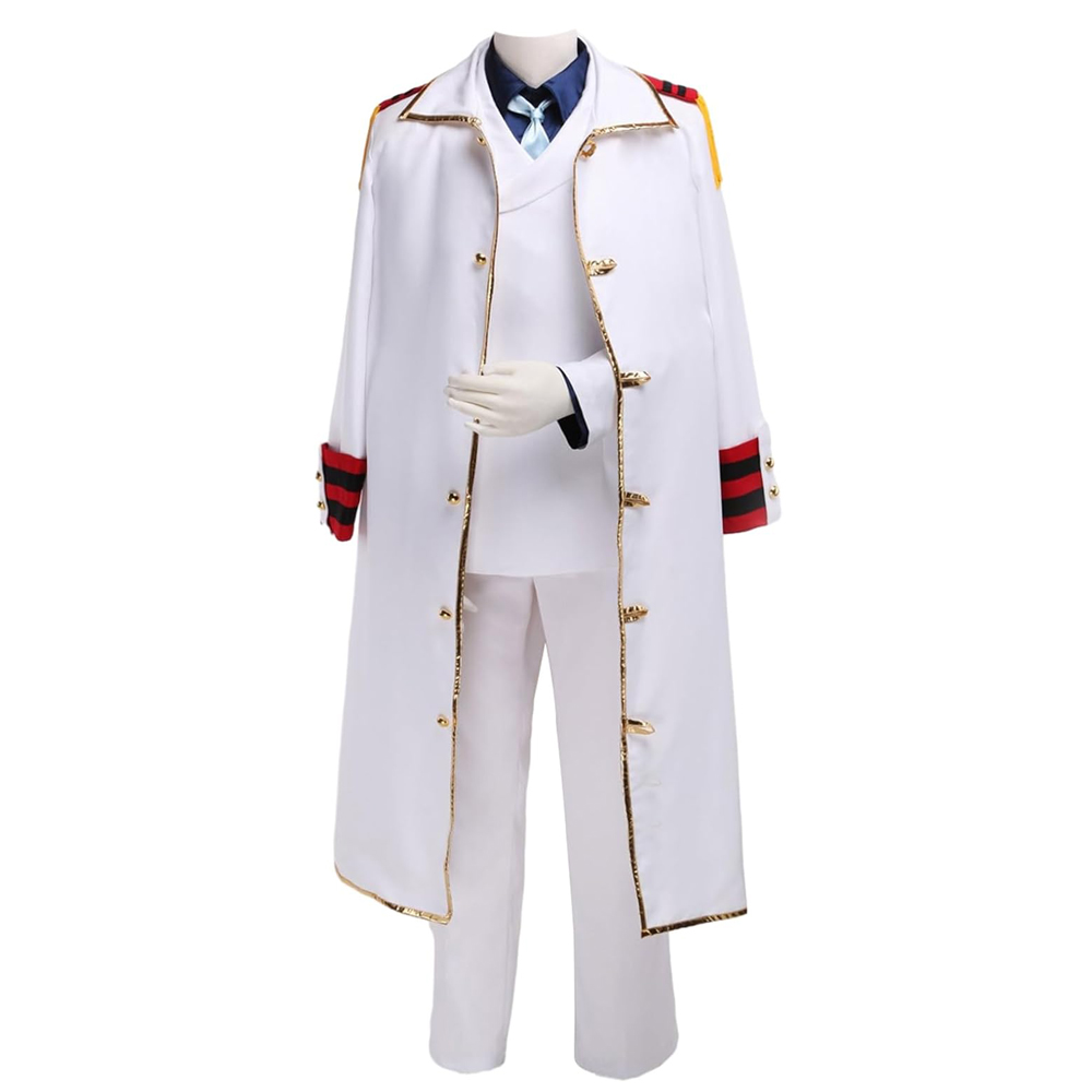 애니메이션 제독 몽키·D·가프 코스프레 의상 흰색 유니 - Trench Coat Men 리뷰 및 가격