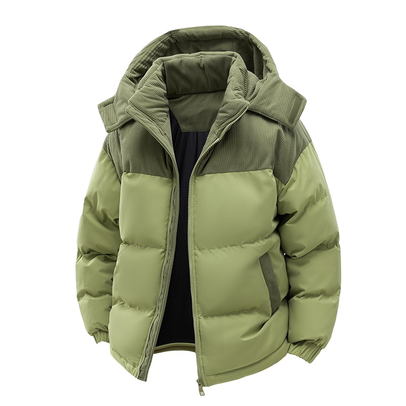 남성용 겨울 두꺼운 면 패딩 재킷 플리스 안감 따뜻한  - Corduroy Jacket Men 리뷰 및 가격