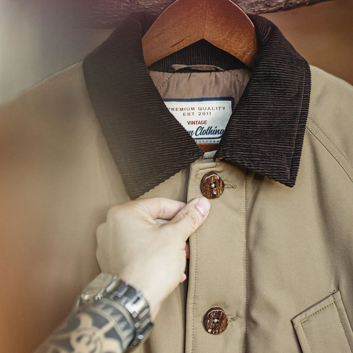 Maden 빈티지 코듀로이 칼라 코튼 패딩 사파리 자켓 - Corduroy Jacket Men 리뷰 및 가격