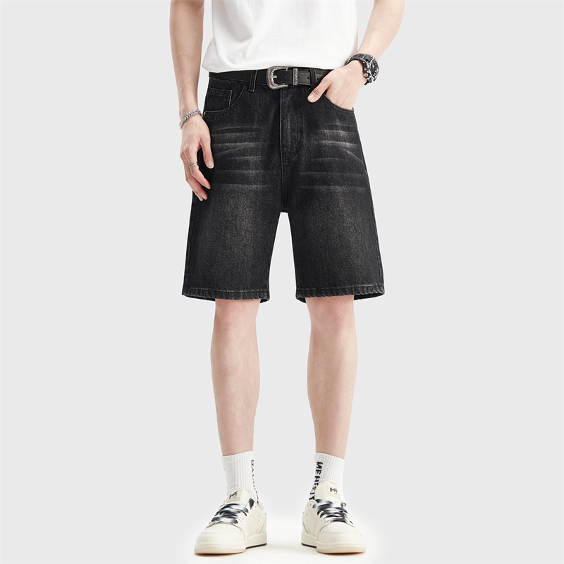 여름 얇은 블랙 데님 반바지 남성 패션 한국식 루즈 레 - Men'S Fashion Jeans 리뷰 및 가격