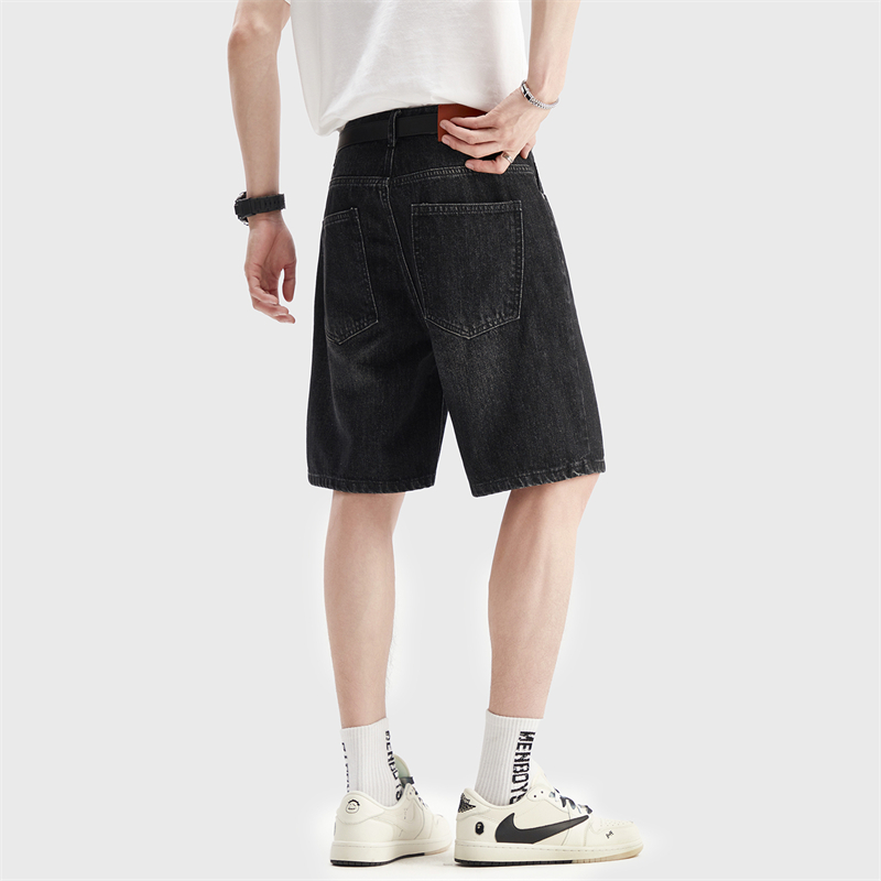 여름 얇은 블랙 데님 반바지 남성 패션 한국식 루즈 레 - Men'S Fashion Jeans 리뷰 및 가격