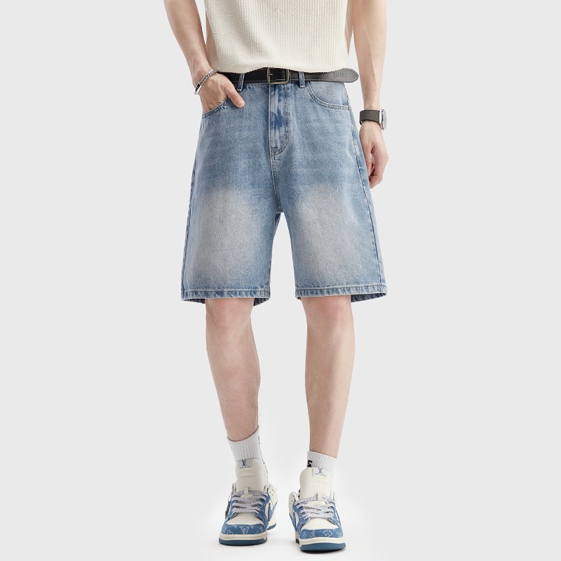 여름 얇은 블랙 데님 반바지 남성 패션 한국식 루즈 레 - Men'S Fashion Jeans 리뷰 및 가격
