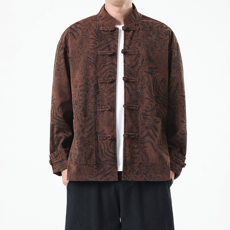 가을 중국풍 코듀로이 재킷 남성용 호랑이 무늬 캐주얼  - Corduroy Jacket Men 리뷰 및 가격