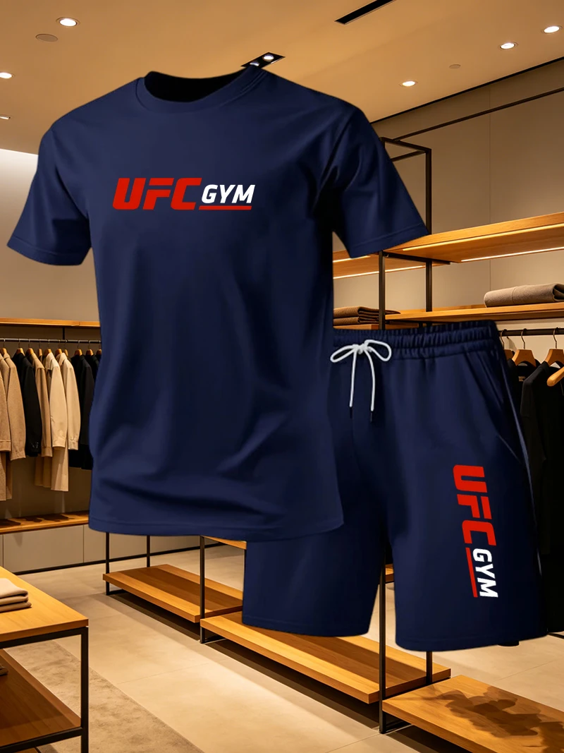 남성 패션 티셔츠 반바지 UFC 캐주얼 세트 여름 스포 - Men'S Fashion Videos 리뷰 및 가격
