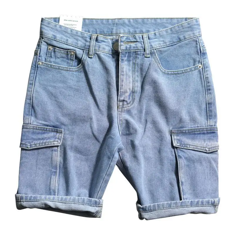 남성용 루즈핏 스트레이트 숏 데님 반바지, 포켓 배기  - Men'S Fashion Jeans 리뷰 및 가격