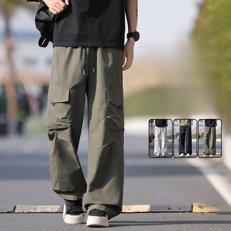 아메리칸 힙합 조깅 팬츠 남성 멀티 포켓 신축성 허리  - Jogger Sweatpants Men 리뷰 및 가격