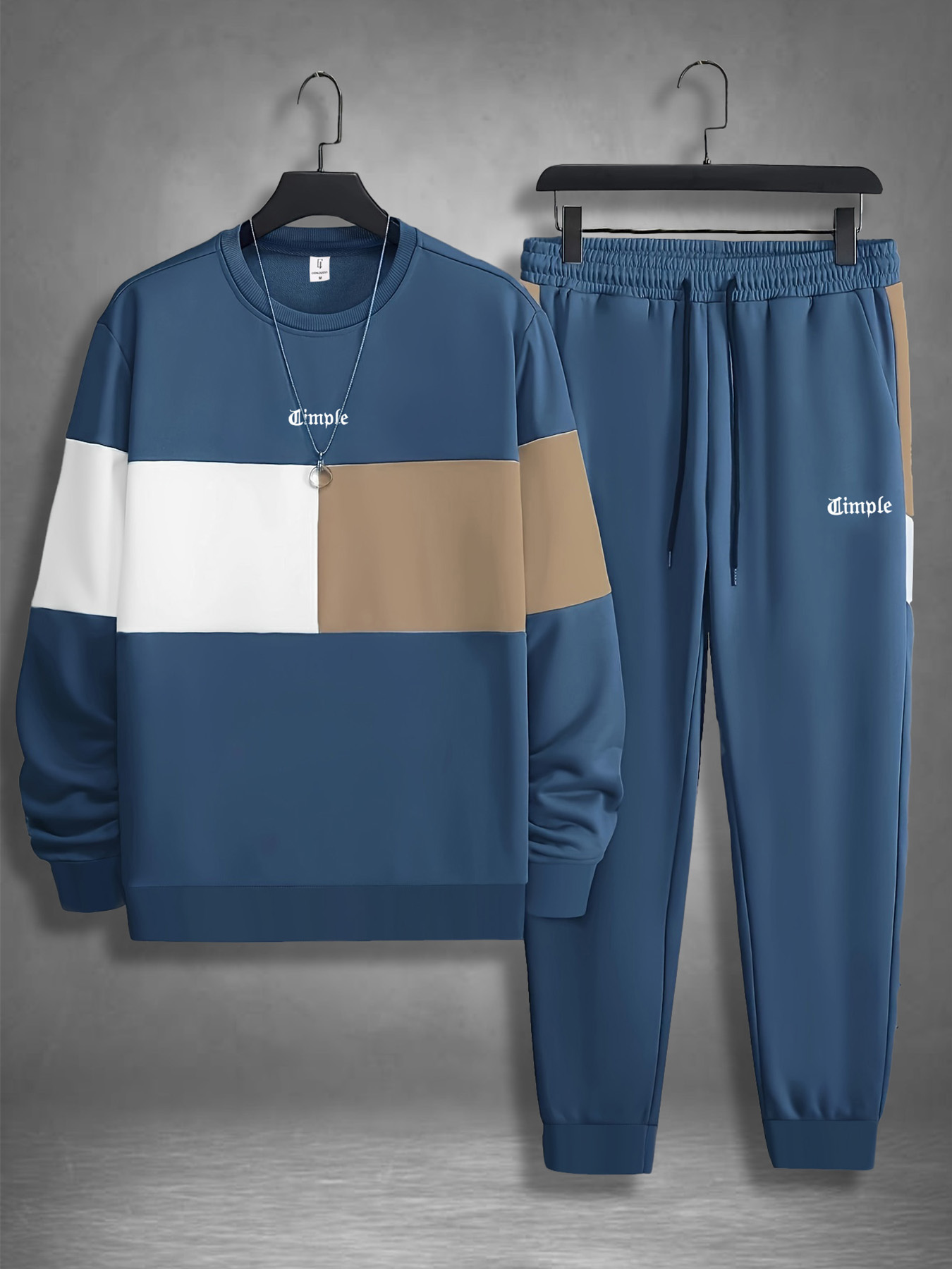 남성 캐주얼 투피스 세트, 네이비 블루, 화이트, 브라 - Jogger Sweatpants Men 리뷰 및 가격