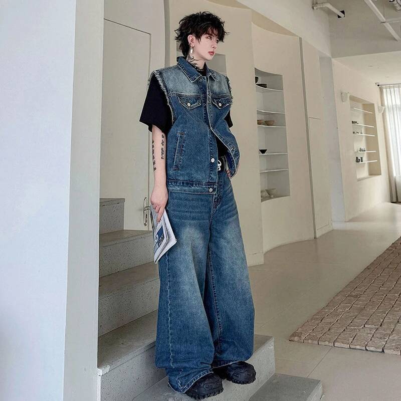 LUZHEN 2026 여름 데님 투피스 세트 남성 패션 - Men'S Fashion Jeans 리뷰 및 가격