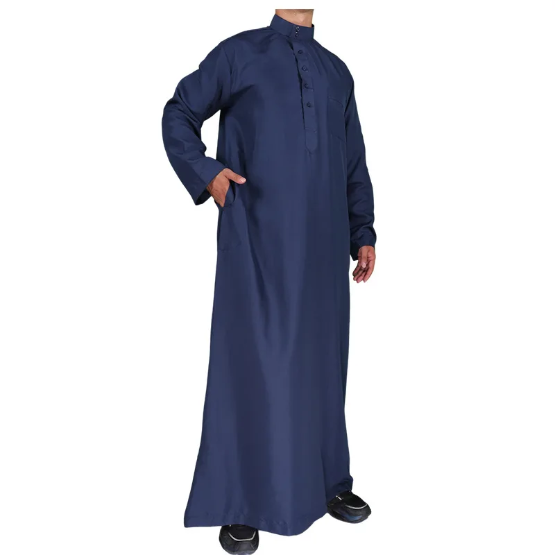 이슬람 의류 남성 단색 긴 소매 느슨한 이슬람 남성 사 - Men'S Fashion Kurta 리뷰 및 가격