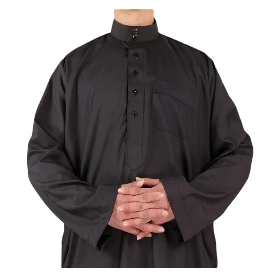 이슬람 의류 남성 단색 긴 소매 느슨한 이슬람 남성 사 - Men'S Fashion Kurta 리뷰 및 가격