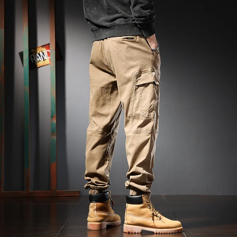 느슨한 카고 조거 코튼 스웻팬츠 블랙 카키 플러스 사이 - Jogger Sweatpants Men 리뷰 및 가격