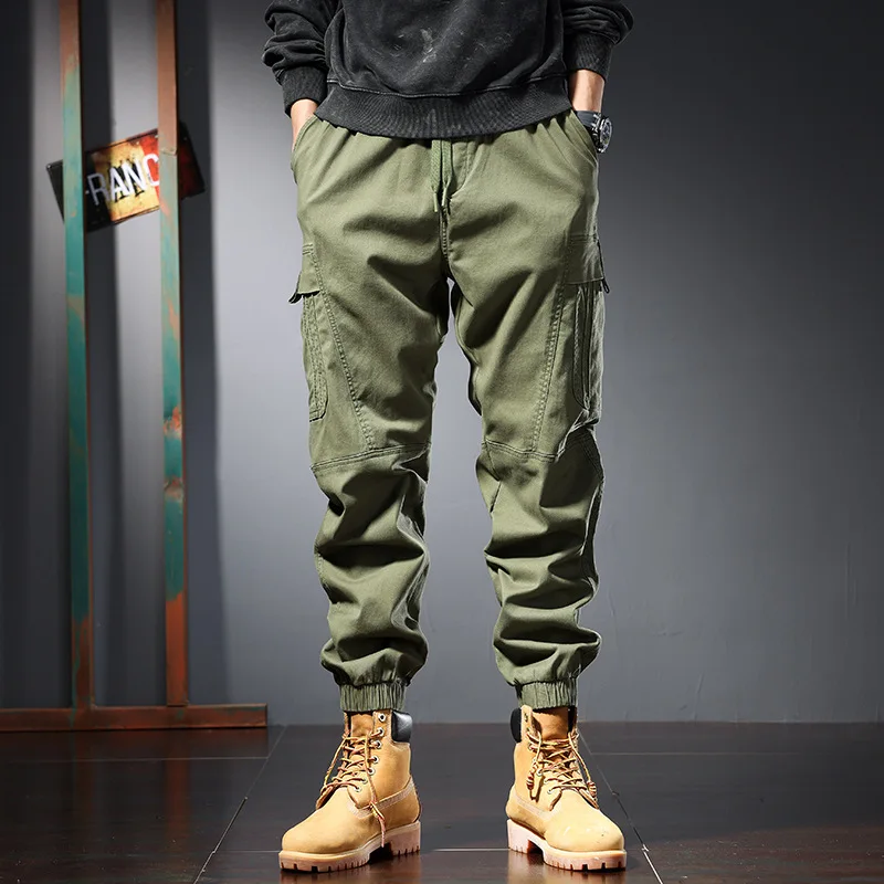느슨한 카고 조거 코튼 스웻팬츠 블랙 카키 플러스 사이 - Jogger Sweatpants Men 리뷰 및 가격