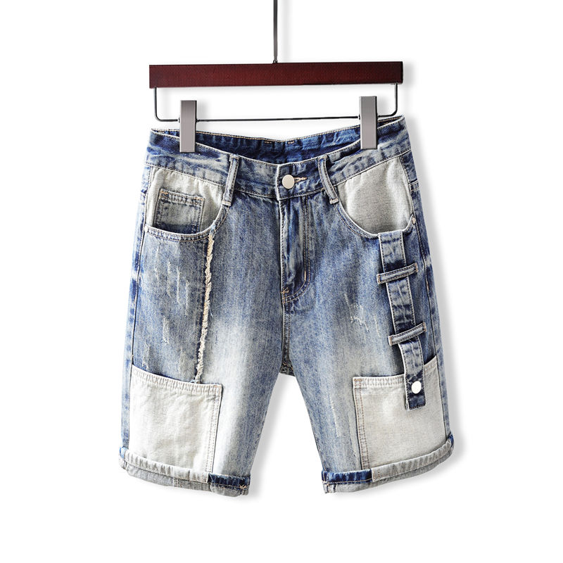 남성용 짧은 청바지 바지 포켓 세탁 블루 남성 데님 반 - Men'S Fashion Jeans 리뷰 및 가격