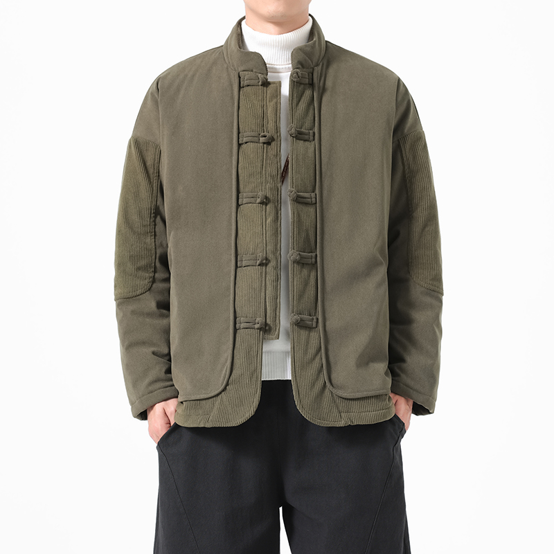 중국 스타일 남성용 면 패딩 재킷 가을 겨울 남성용 따 - Corduroy Jacket Men 리뷰 및 가격