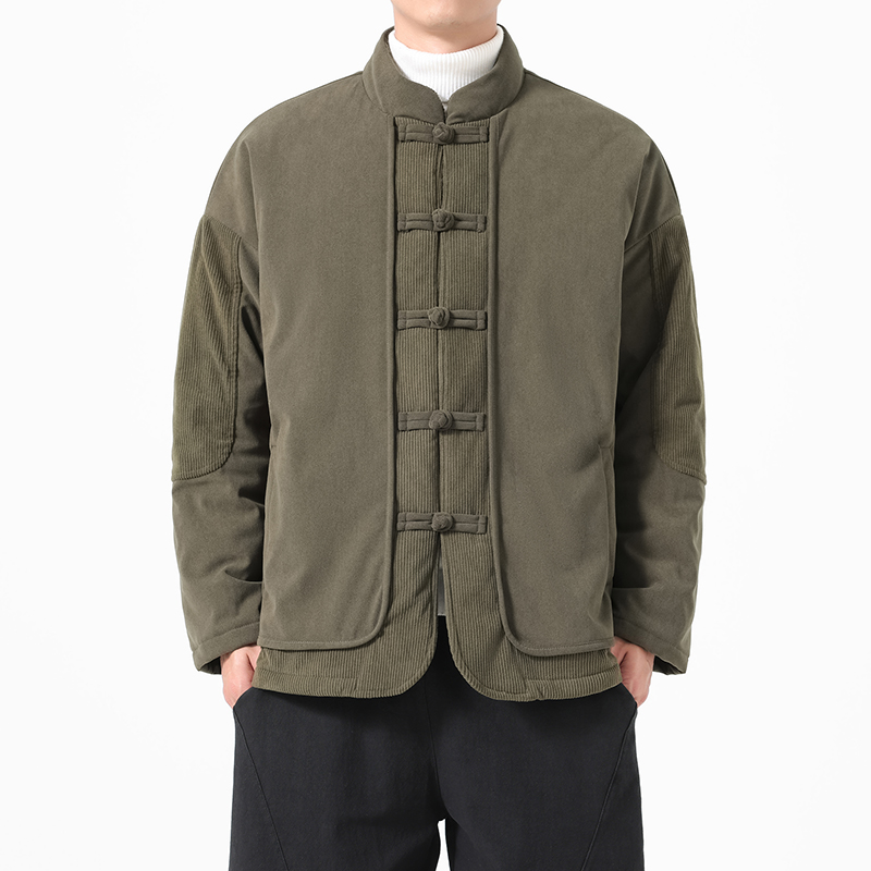 중국 스타일 남성용 면 패딩 재킷 가을 겨울 남성용 따 - Corduroy Jacket Men 리뷰 및 가격