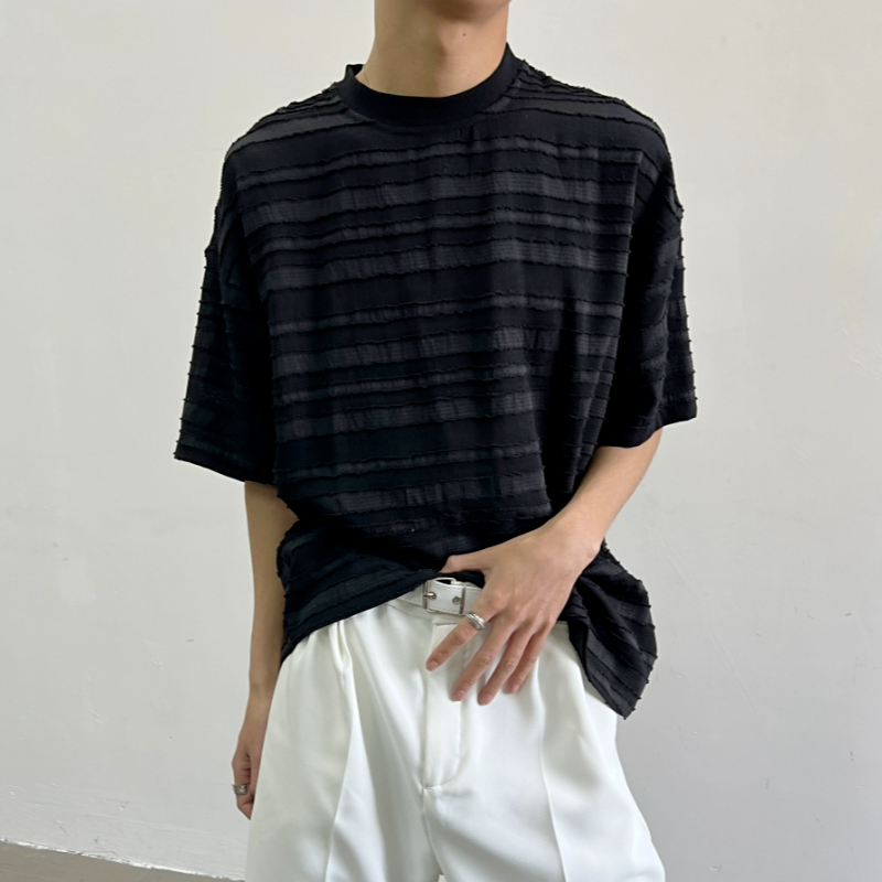 남성용 시원하고 통기성 좋은 반팔 티셔츠, 텍스처드 스 - Men'S Fashion For Hot Weather 리뷰 및 가격