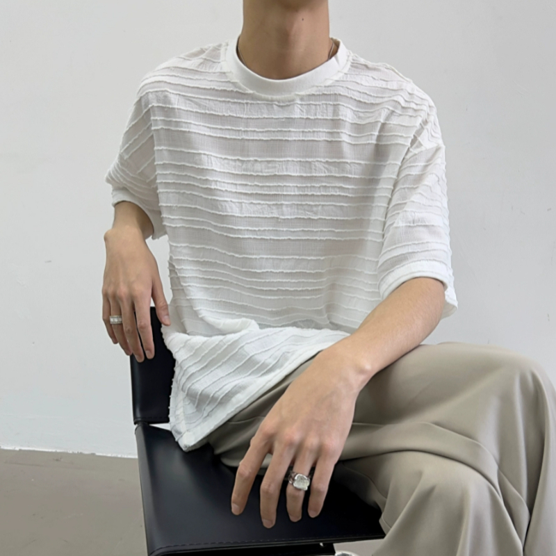 남성용 시원하고 통기성 좋은 반팔 티셔츠, 텍스처드 스 - Men'S Fashion For Hot Weather 리뷰 및 가격