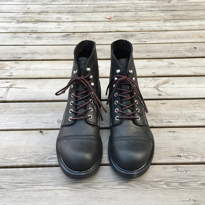 새로운 남성 신발 명품 브랜드 빈티지 남성 부츠 소가죽 - Mens Fashion Vintage 리뷰 및 가격