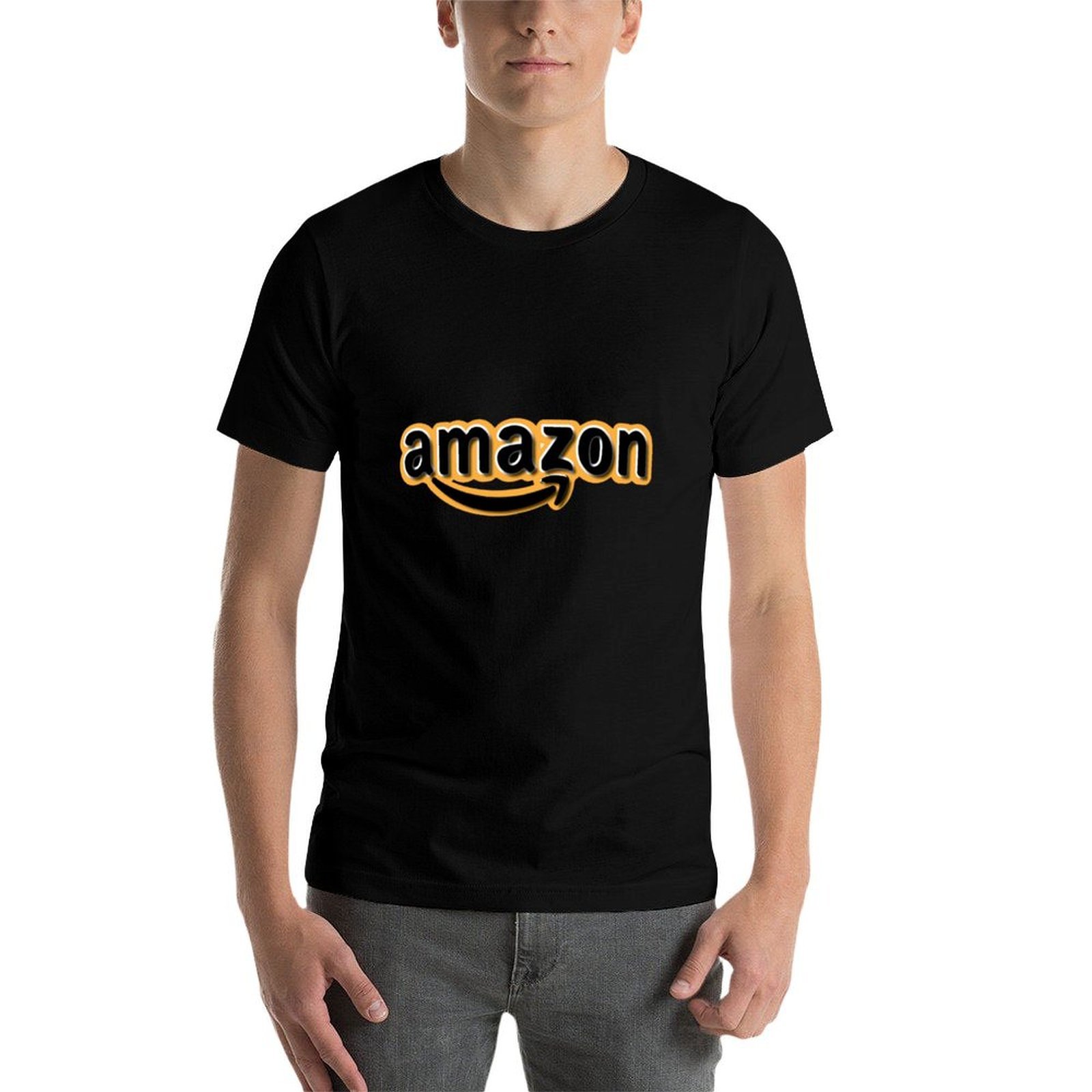 아마존 로고 디자인 티셔츠 패션 캐주얼 반소매 티셔츠 - Amazon Men'S Fashion 리뷰 및 가격
