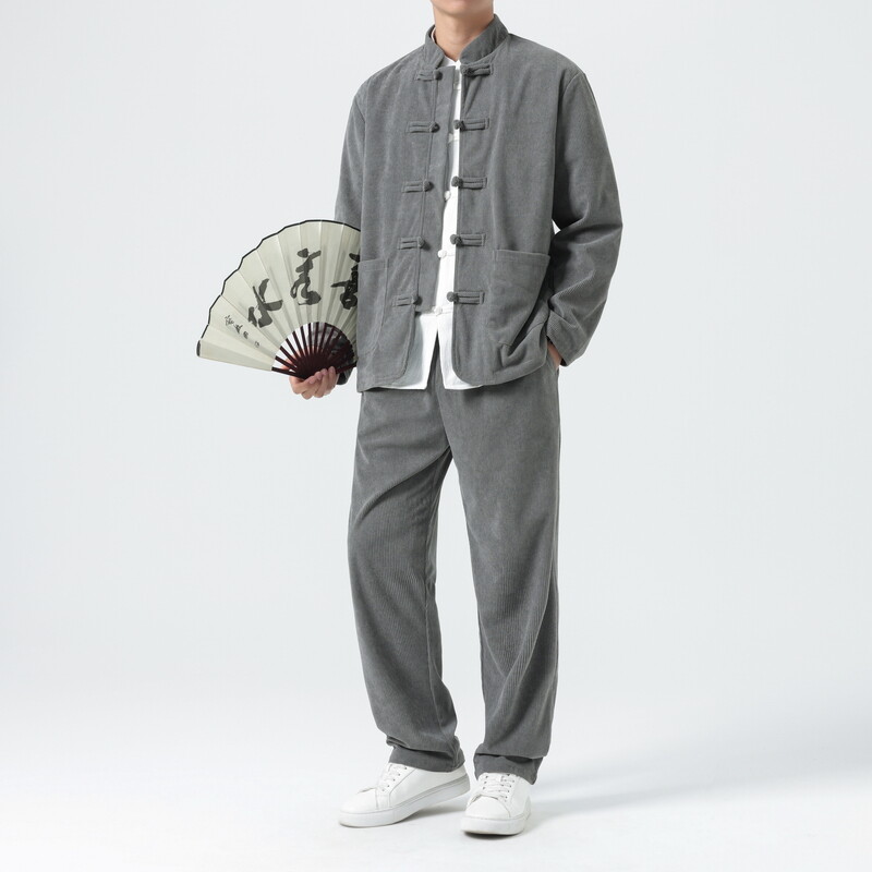 남성 코듀로이 세트 남성 당나라 정장 재킷 + 바지 남 - Corduroy Jacket Men 리뷰 및 가격