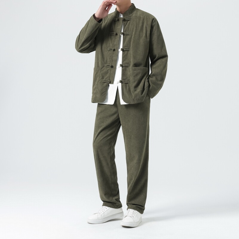 남성 코듀로이 세트 남성 당나라 정장 재킷 + 바지 남 - Corduroy Jacket Men 리뷰 및 가격