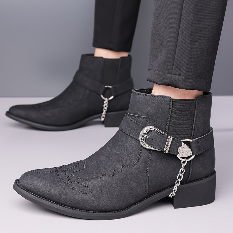 패션 신상 브랜드 레트로 남성 빈티지 카우보이 부츠 가 - Mens Fashion Vintage 리뷰 및 가격