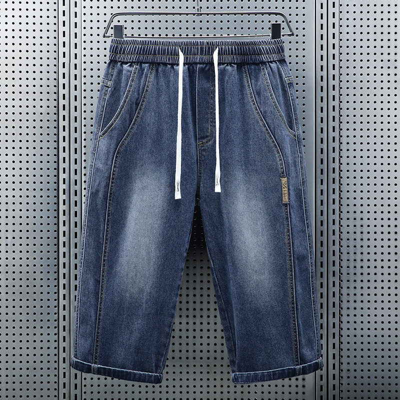 남성 여름 신축성 허리 크롭 청바지 반바지 새로운 패션 - Men'S Fashion Jeans 리뷰 및 가격