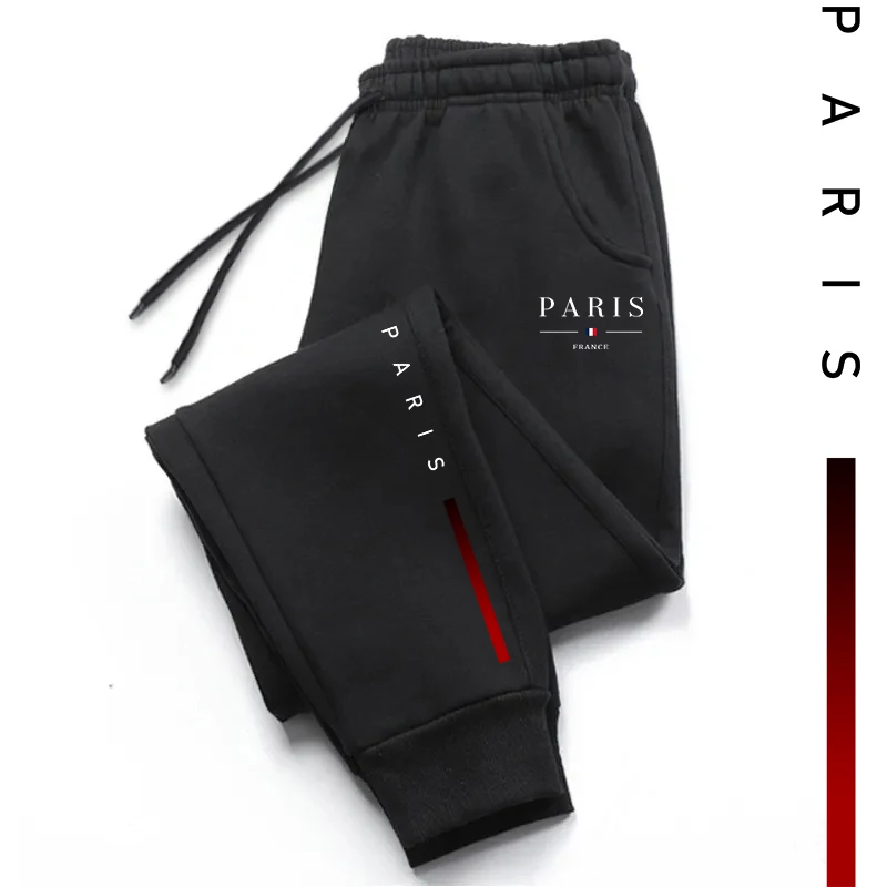 남성용 파리 프린트 조거 팬츠, 4 색 하이 퀄리티,  - Men'S Fashion Paris 2025 리뷰 및 가격