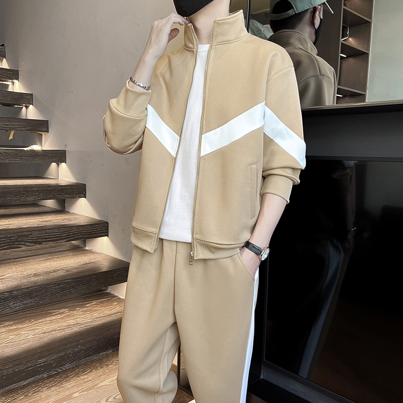 가을 패치워크 트랙슈트 남성 2피스 스포츠웨어 세트 스 - Jogger Sweatpants Men 리뷰 및 가격