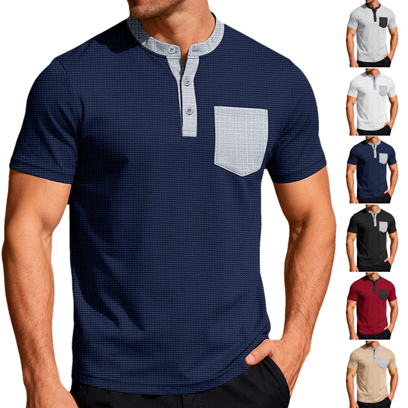 아마존 여름 남성용 스탠드 칼라 컬러 블록 포켓 캐주얼 - Amazon Men'S Fashion 리뷰 및 가격